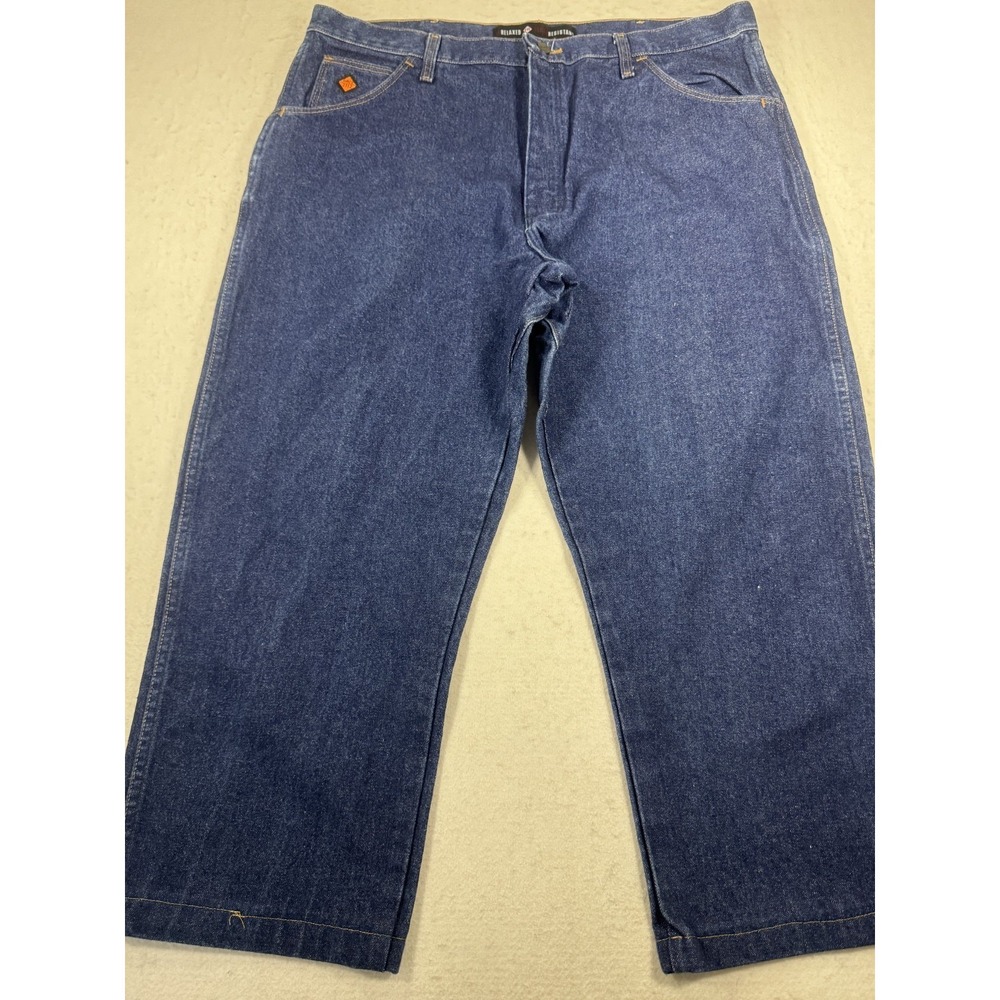 Wrangler Fire Resistant NFPA 2112 Jeans Men 40x30 Blue Denim 100% Cotton Relaxed